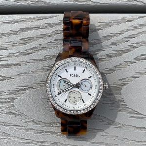 Women’s Fossil ES2456 Stella tortoise watch.